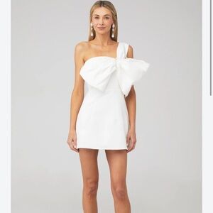 ***Bardot white mini party dress***